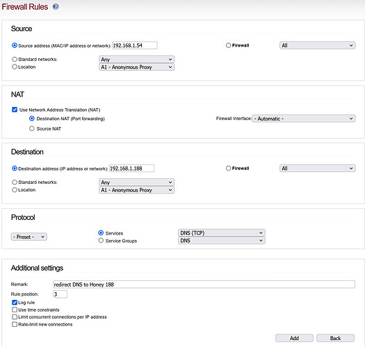 redirect dns 2