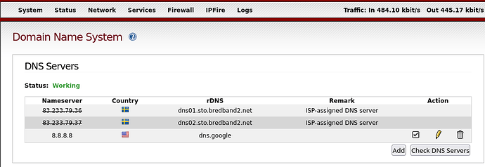 IPfire:DNS