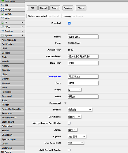 Mikrotik config